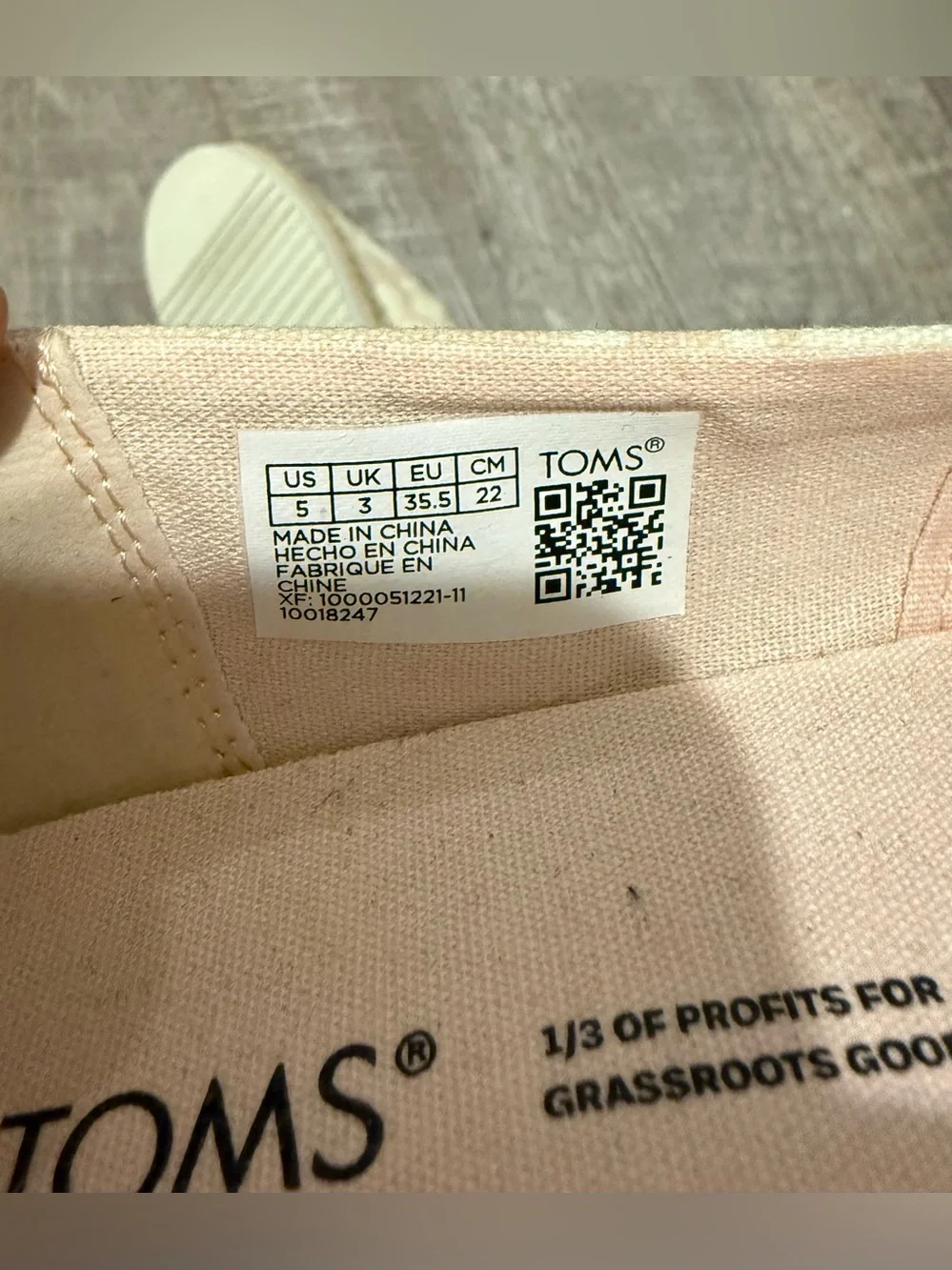 TOMS Pink Canvas Espadrille Slip-On with Jute Trim